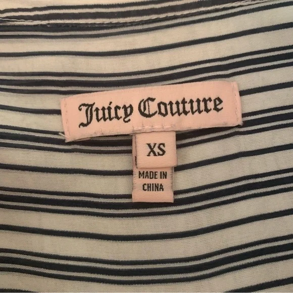 JUICY COUTURE 100% Silk “Mediterranean” Striped Blouse Size XS - Picture 2 of 16